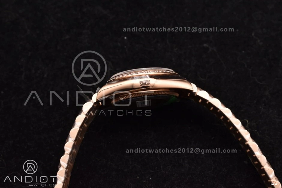 Full MOP 31 RG Sporty Sytle Diamond 551 Dial Case GSF Bracelet President On DateJust 278275 Ladies 316L Steel and 0704